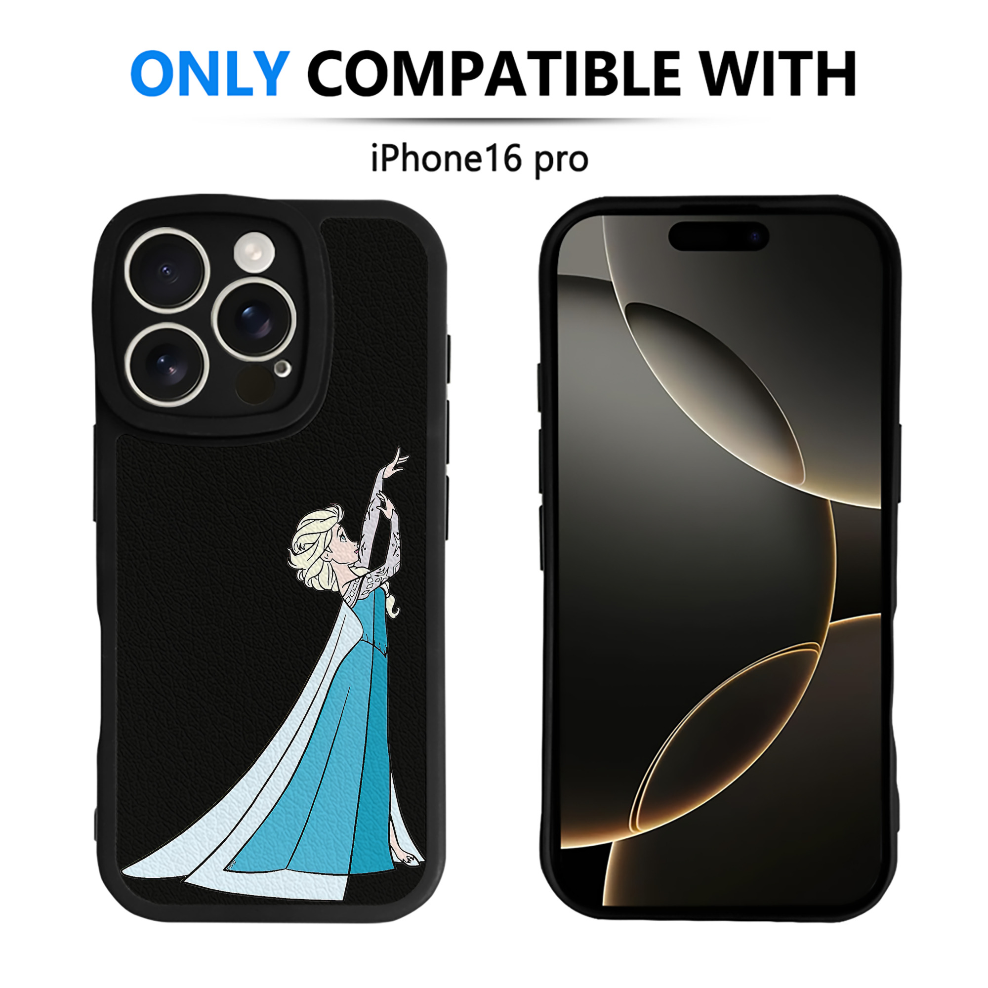 （画像用） アナと雪の女王 アンナ エルサ Frozen Anna Elsa 【iPhone 16シリーズ対応】シリコンスマホケース（レザー調） 材質：シリコン